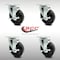 Service Caster 5 Inch SS Phenolic Swivel Top Plate Caster Set with Brake SCC-SS20S514-PHS-TLB-4 - alternate 2